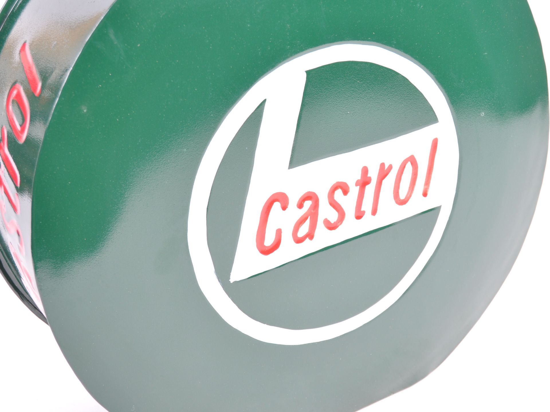 UNUSUAL TIN CIRCULAR OIL CAN FOR CASTROL - Image 3 of 6