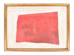 BARON VON RICHTHOFEN - THE RED BARON - SECTION OF FABRIC WWI