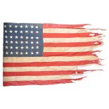 RARE D-DAY RELATED 1944 USS LCI 94 AMERICAN ARMY FLAG