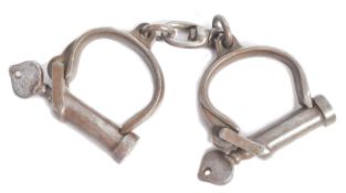 RARE PAIR OF WWII AIR MINISTRY POLICE HANDCUFFS