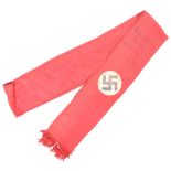 WWII GERMAN NAZI THIRD REICH SILK FUNERAL SASH