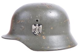 ORIGINAL WWII NAZI GERMAN M35 HEER COMBAT HELMET 1940