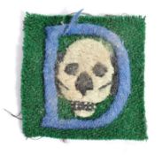 ORIGINAL WWII NO.3 D COMMANDO UNIFORM CLOTH PATCH