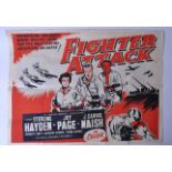 ' FIGHTER ATTACK ' 1953 - ORIGINAL UK QUAD CINEMA ADVERTISING POSTER