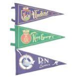 COLLECTION OF VINTAGE ROYAL NAVY PENNANT FLAGS - UNDINE ETC