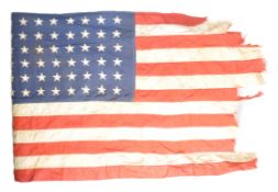 LARGE WWII US NAVY AMERICAN SHIP'S STANDARD FLAG 1944 D-DAY RELATED