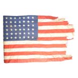 LARGE WWII US NAVY AMERICAN SHIP'S STANDARD FLAG 1944 D-DAY RELATED