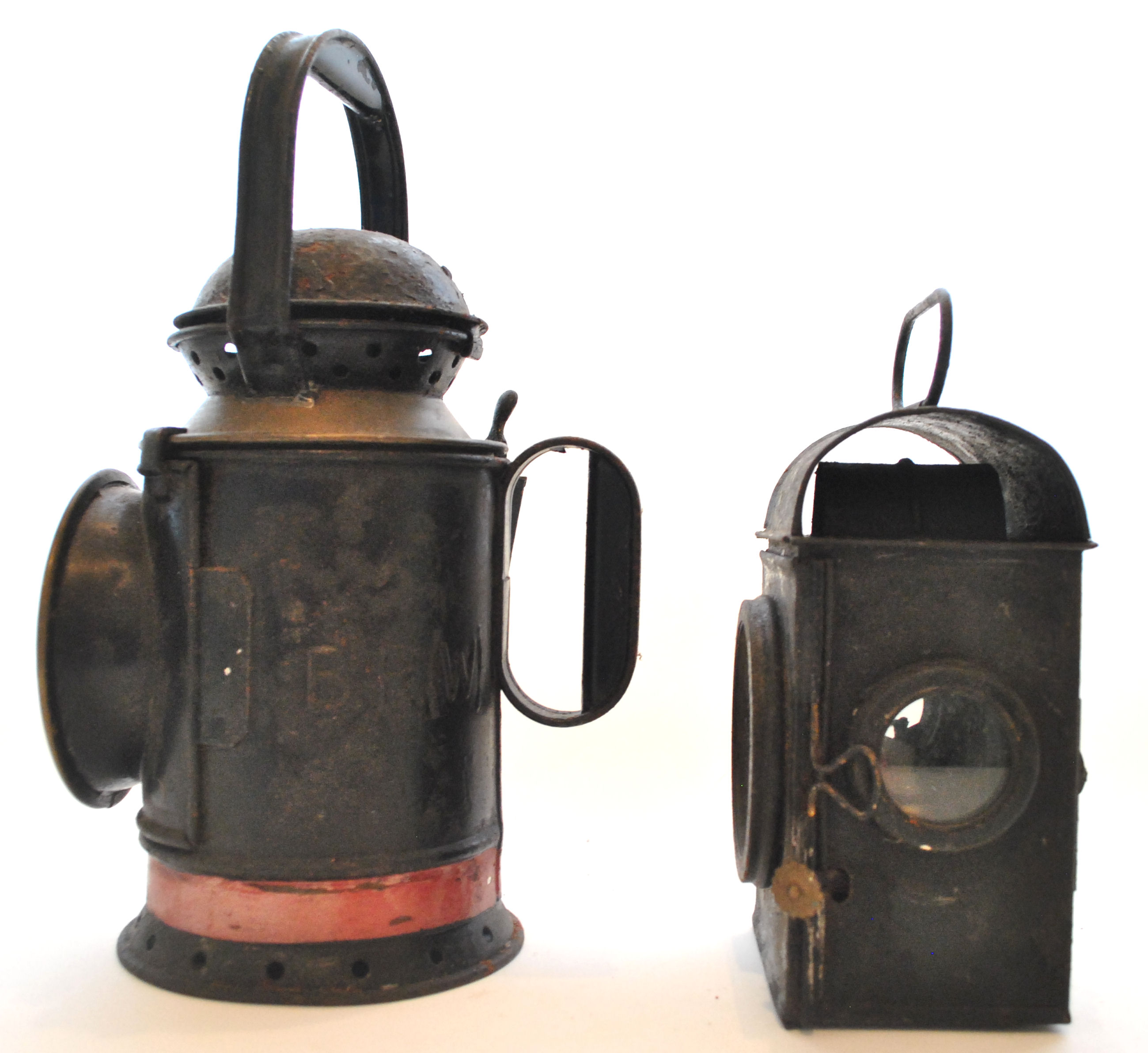 ANTIQUE 20TH CENTURY BRITISH RAILWAY SIGNAL OIL LAMPS - Image 3 of 5