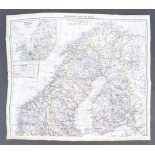 MI9 ESCAPE & EVADE COLLECTION - WWII SILK ESCAPE MAP OF SCANDINAVIA