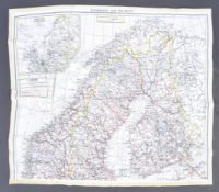 MI9 ESCAPE & EVADE COLLECTION - WWII SILK ESCAPE MAP OF SCANDINAVIA