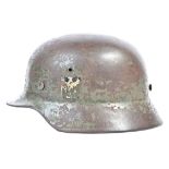 RARE ORIGINAL WWII THIRD REICH GERMAN INFANTRY M35 HELMET