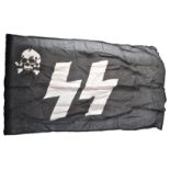 ORIGINAL WWII THIRD REICH GERMAN ' SS ' PANZER TANK FLAG