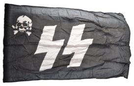 ORIGINAL WWII THIRD REICH GERMAN ' SS ' PANZER TANK FLAG
