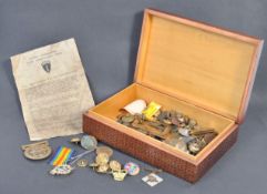 COLLECTION OF WWII & WWI MEMORABILIA - EISENHOWER LETTER ETC