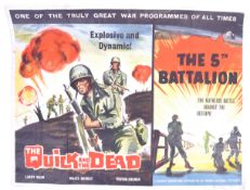 1950'S UK QUAD POSTER ' THE QUICK & THE DEAD ' AND ' 5TH BATTALION '