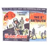 1950'S UK QUAD POSTER ' THE QUICK & THE DEAD ' AND ' 5TH BATTALION '