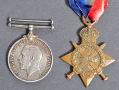 WWI FIRST WORLD WAR MEDAL PAIR - PRIVATE IN ARMY SERVICE CORPS
