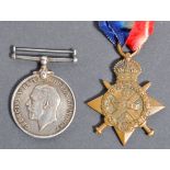 WWI FIRST WORLD WAR MEDAL PAIR - PRIVATE IN ARMY SERVICE CORPS