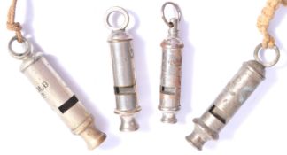 COLLECTION OF WWII ARP & POLICE ISSUE WHISTLES