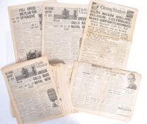 COLLECTION OF ORIGINAL WWII RELATED NEWSPAPERS