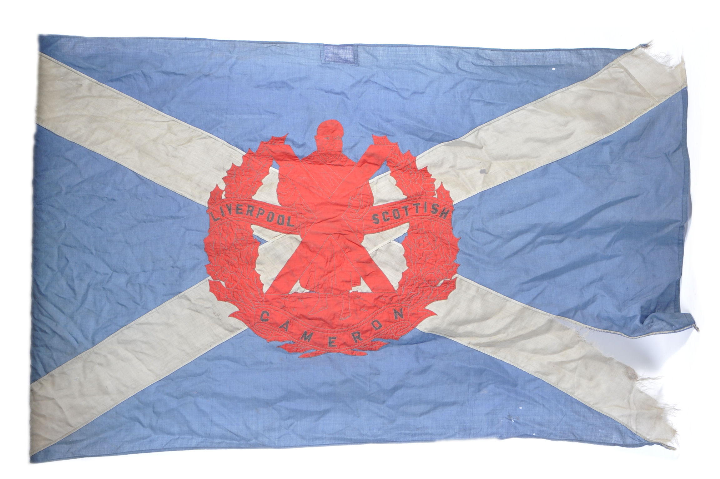 RARE WWI FIRST WORLD WAR ERA LIVERPOOL SCOTTISH REGIMENT FLAG