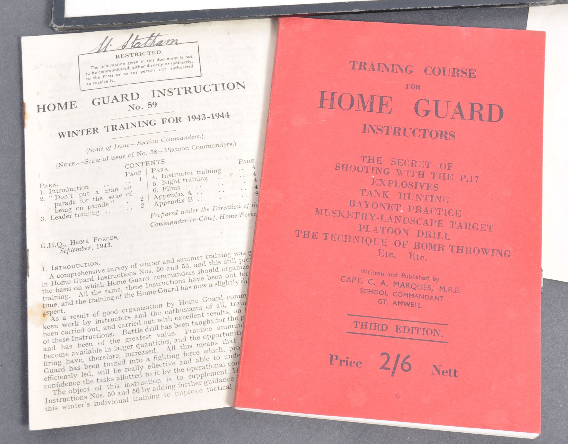 COLLECTION OF WWII HOME GUARD RELATED ITEMS - EPHEMERA ETC - Image 5 of 6
