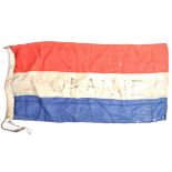 RARE WWII NETHERLANDS / DUTCH RESISTANCE PAINTED FLAG