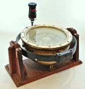 H. HUGHES & SONS MARITIME NAUTICAL SHIPS COMPASS BINNACLE