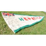 RARE LARGE WWII HMCS HEPATICA ROYAL CANADIAN ESCORT SHIP FLAG