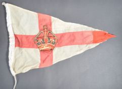 WWI ERA ROYAL YACHT STANDARD FLAG - USED AT DUNKIRK