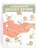 VINTAGE OPERATION DESERT STORM IN-STORE SHOP DISPLAY CARD