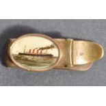 RARE RMS LUSITANIA CUNARD LINE SOUVENIR TIE CLIP