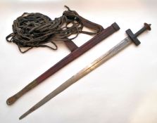 19TH CENTURY NORTH WEST AFRICAN TRIBAL TUAREG TAKOUBA SWORD