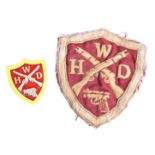 WWII WOMEN'S HOME DEFENCE ENAMEL BADGE & PATCH