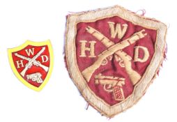 WWII WOMEN'S HOME DEFENCE ENAMEL BADGE & PATCH