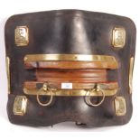 ANTIQUE HS& CO LTD BRASS AND LEATHER HORSE PACK SA