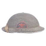 RARE WWII STEEL BRODIE HELMET ISSB COMBINED OPERATIONS UNIT