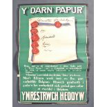 RARE ORIGINAL WWI WELSH RECRUITMENT POSTER - ENROLL TODAY