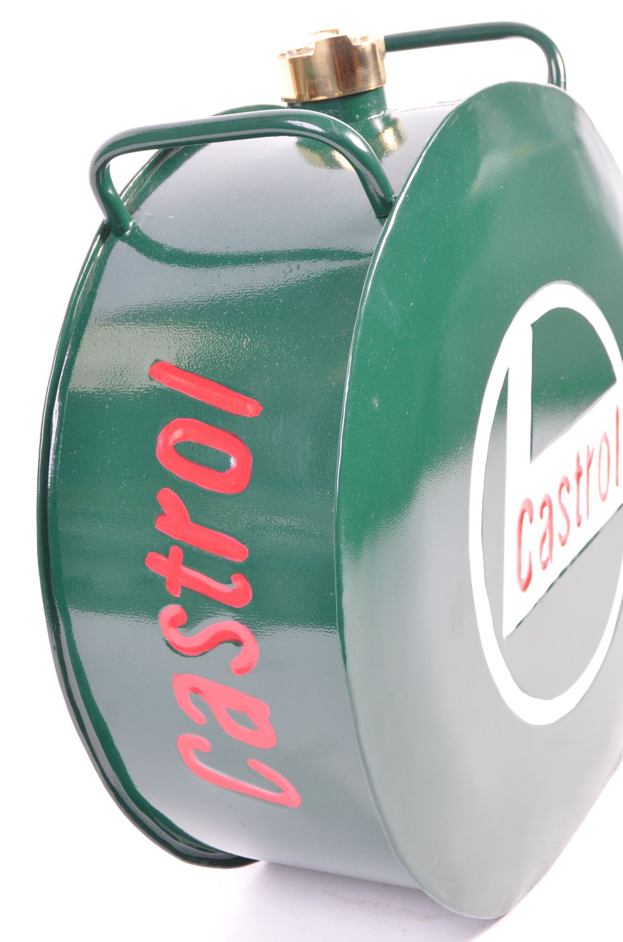 UNUSUAL TIN CIRCULAR OIL CAN FOR CASTROL - Image 2 of 6