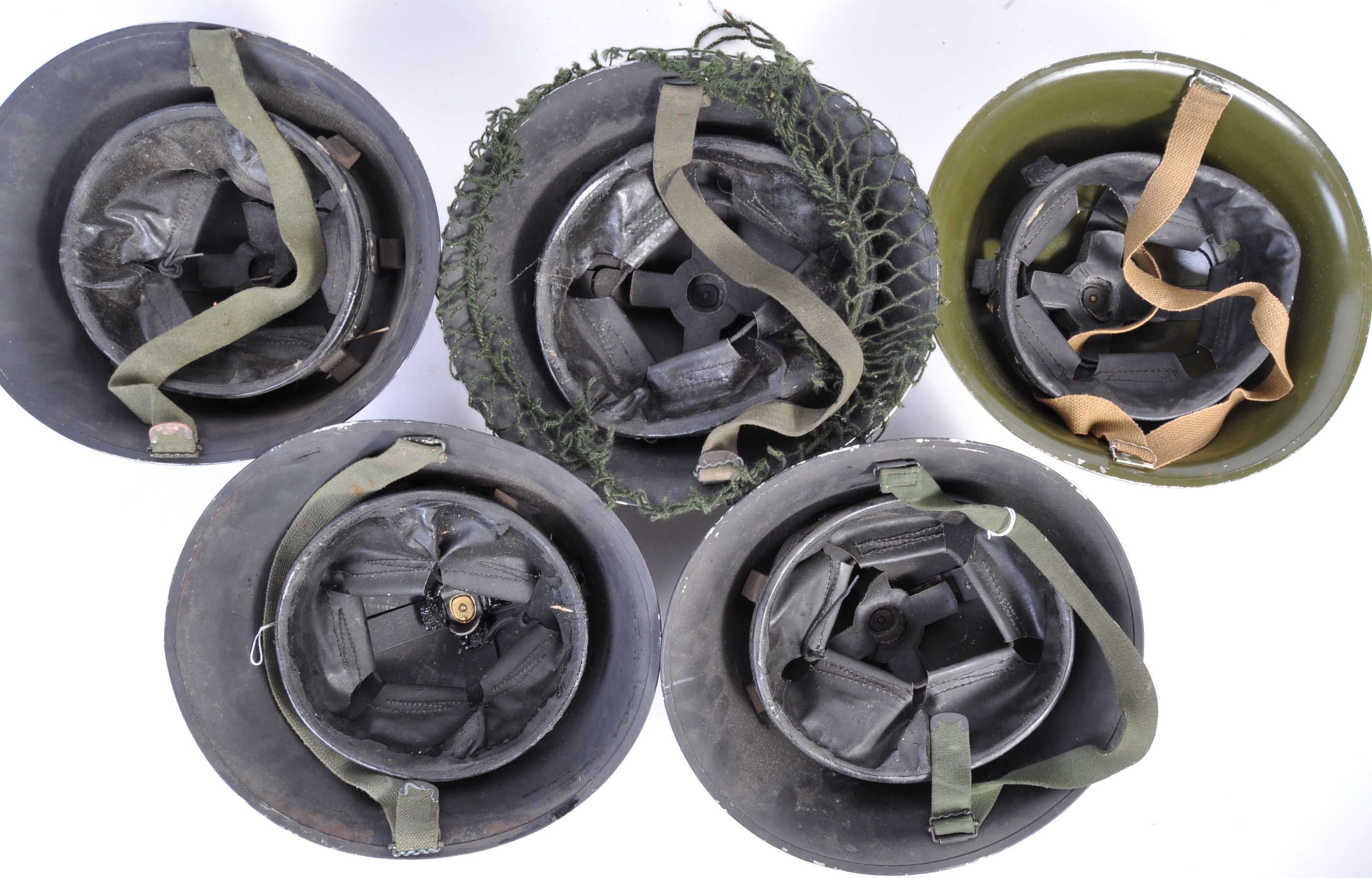 COLLECTION OF WWII PATTERN BRITISH ARMY TURTLE HELMETS - Image 6 of 6