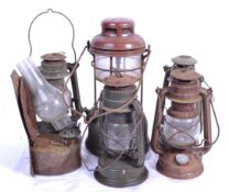 COLLECTION OF VINTAGE HURRICANE & TILLEY LAMPS