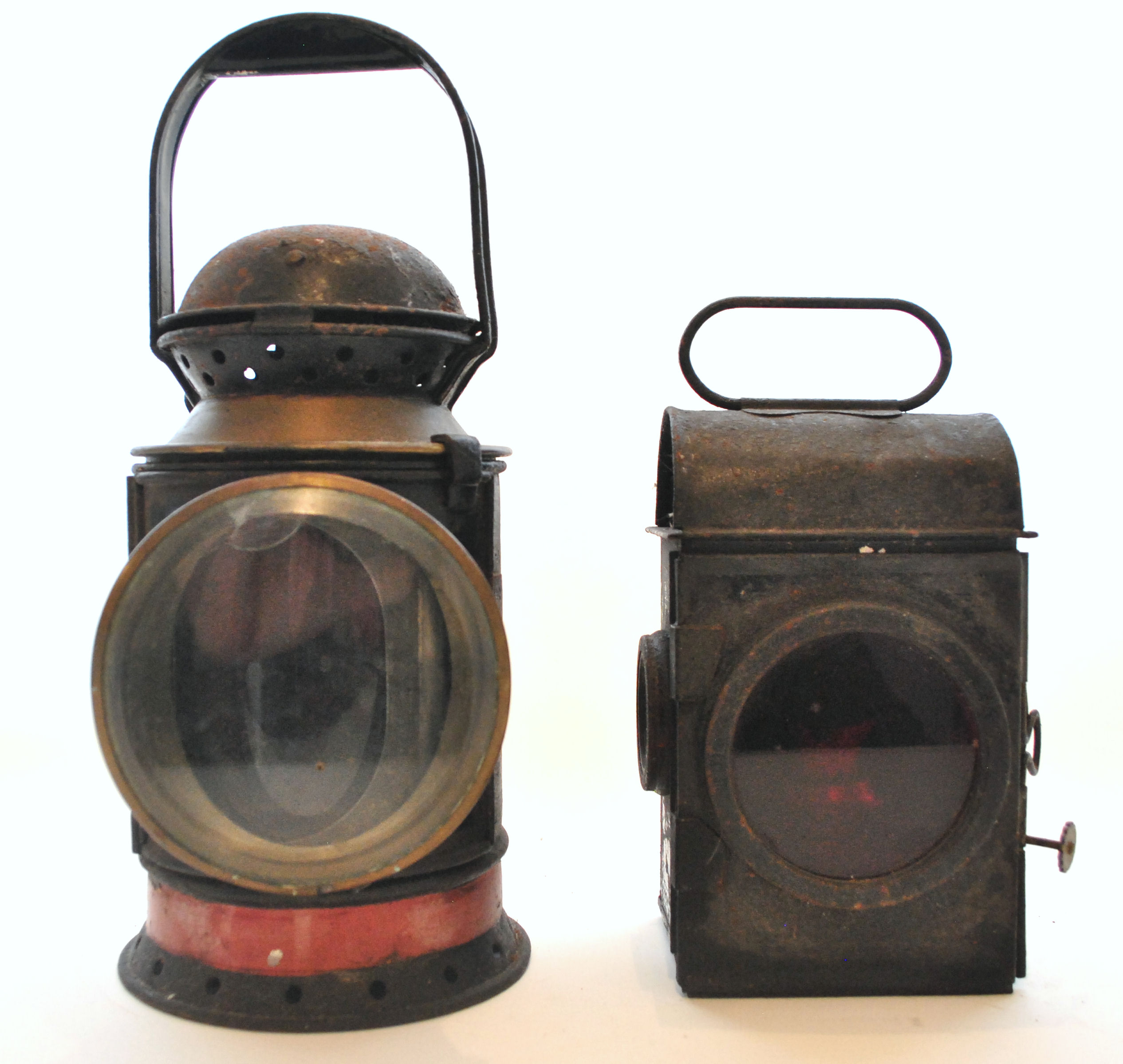 ANTIQUE 20TH CENTURY BRITISH RAILWAY SIGNAL OIL LAMPS - Image 2 of 5