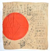 UNIQUE ORIGINAL WWII CAPTURED BURMA CAMPAIGN JAPANESE FLAG W/PROVENANCE