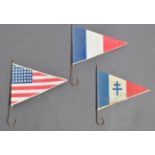 COLLECTION OF RARE ORIGINAL FRENCH RESISTANCE TIN FLAGS