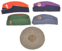 COLLECTION OF WWII & RELATED MILITARY UNIFORM CAPS