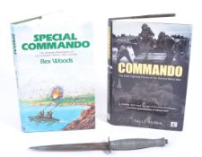 WWII SECOND WORLD WAR COMMANDO DAGGER & BOOKS