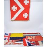 COLLECTION OF ASSORTED VINTAGE FLAGS - UNION FLAG ETC