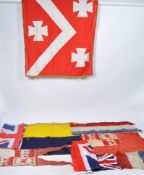 COLLECTION OF ASSORTED VINTAGE FLAGS - UNION FLAG ETC