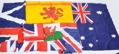 COLLECTION OF ASSORTED BRITISH FLAGS - UNION FLAGS ETC