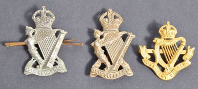 WWII BRITISH AIRBORNE ROYAL ULSTER RIFLES CAP BADGES